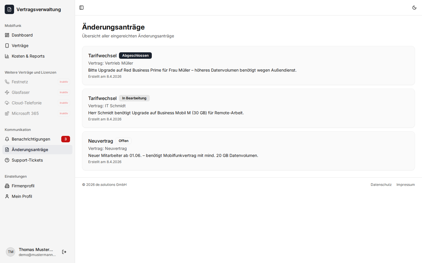 Änderungsanträge